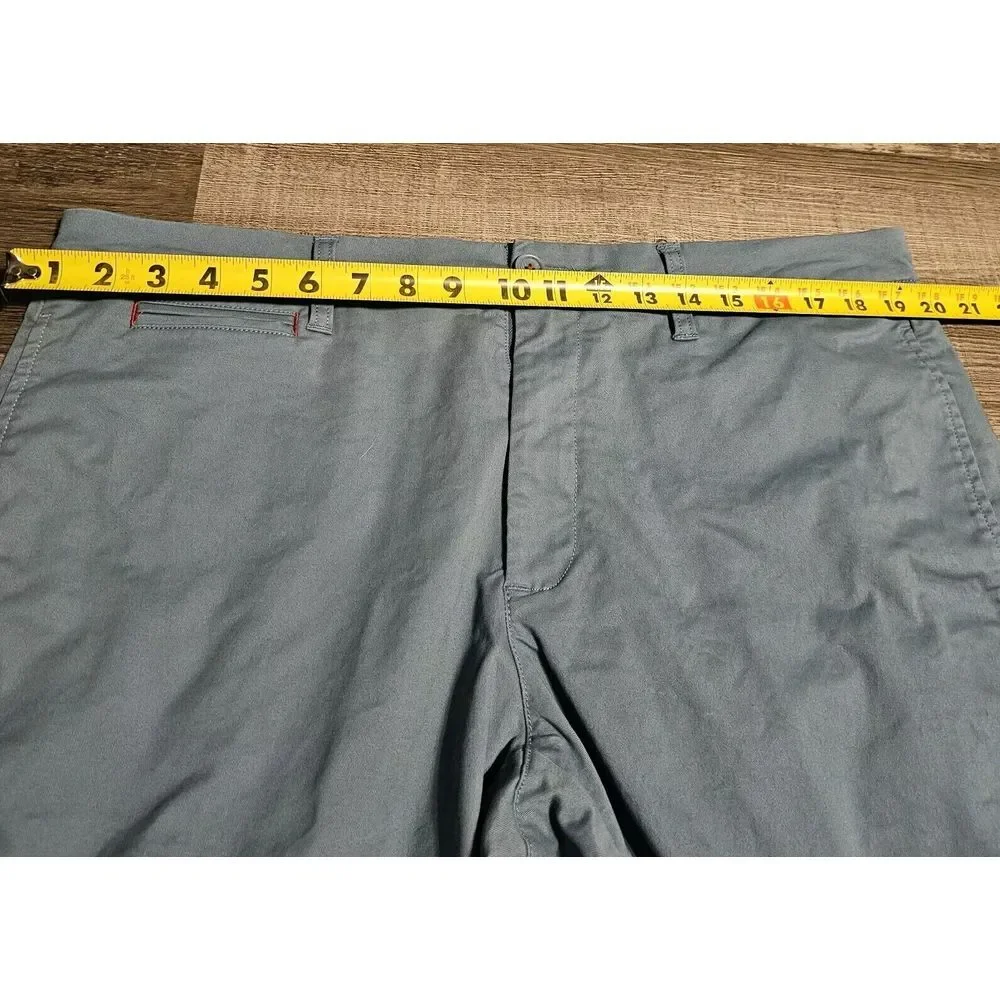 Untuckit Mens St. Vincent Chino Golf Shorts Size 36 Color Blue Stone‎ Outdoor